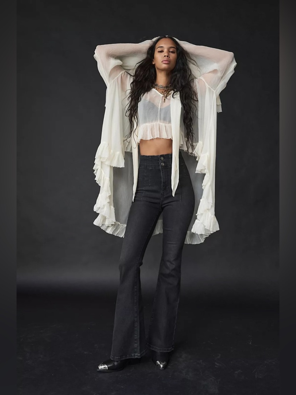 We The Free Jayde Flare Jeans color :onyx